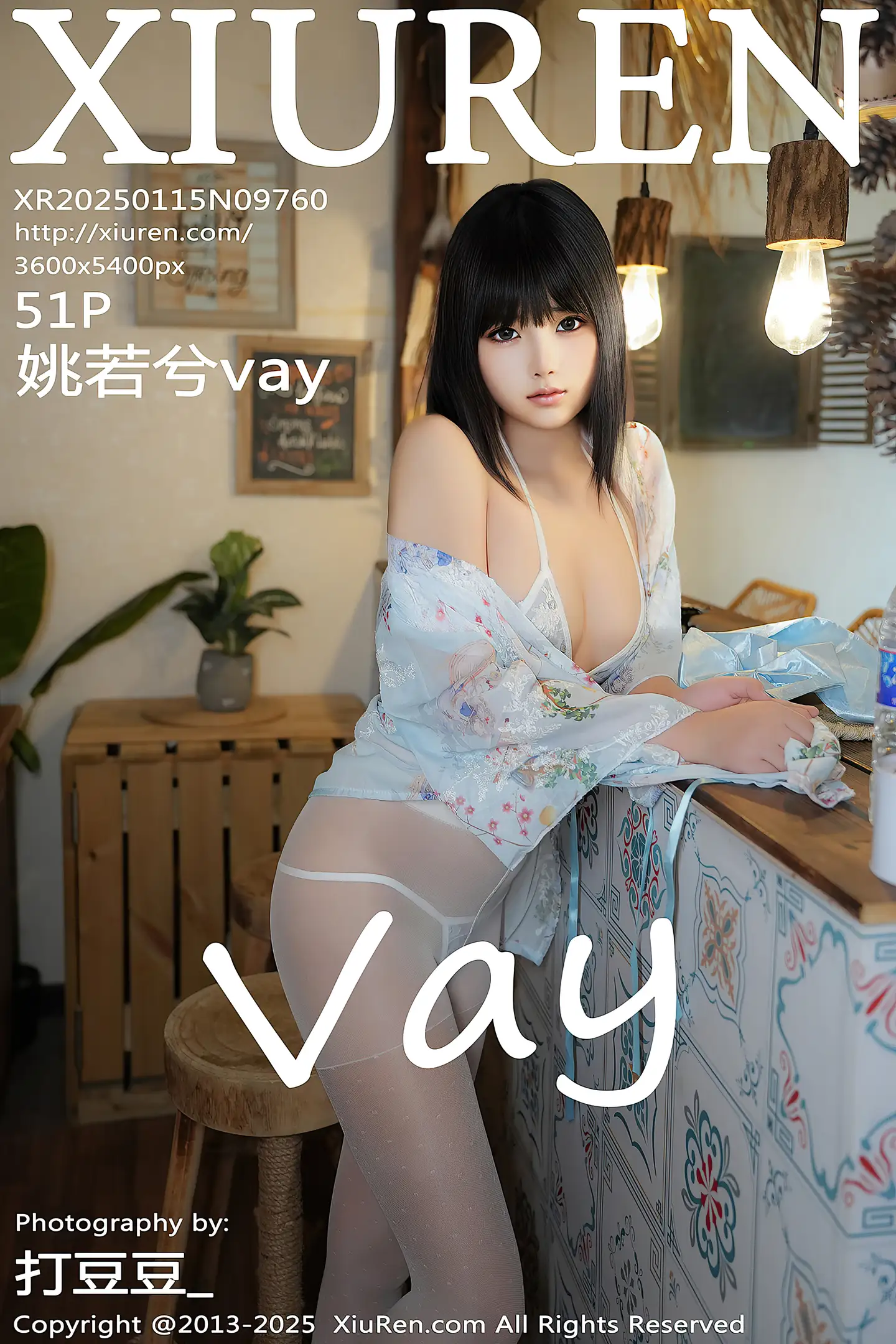 [XiuRen秀人网]No.9760_模特姚若兮vay性感浅绿碎花情趣裙配白丝裤袜秀曼妙身姿诱惑写真51P-秀人网 - XiuRen.Xyz